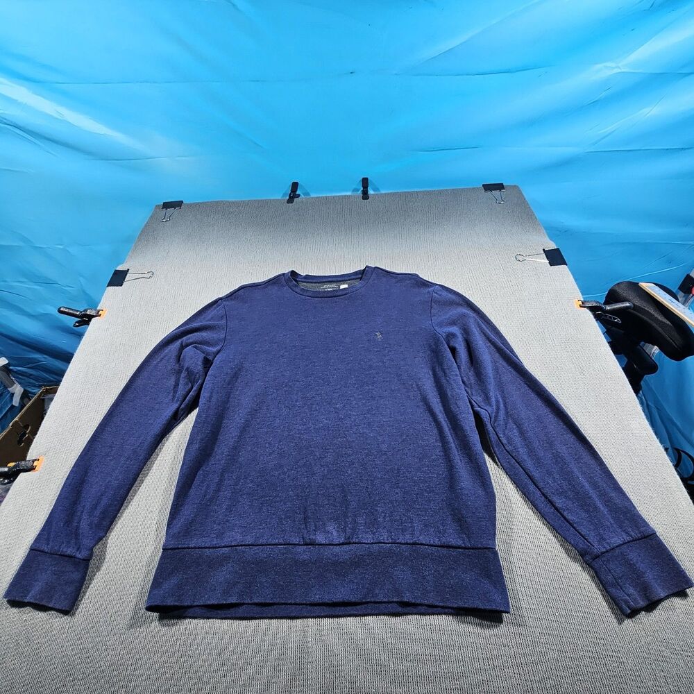 Polo Ralph Lauren Navy Crewneck Sweater Gray Pony Cotton Knit M